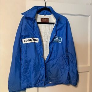 VINTAGE Malibu grand prix Goodyear windbreaker with Shasta Patch